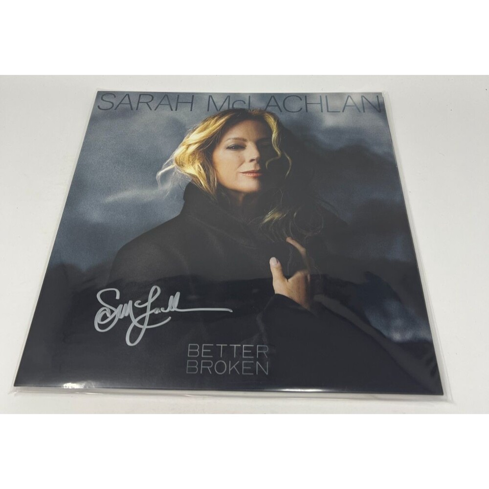 Sarah McLachlan Better Broken Signed Vinyl Sleeve Silver Autograph Record